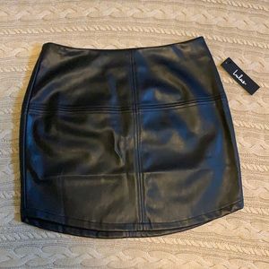 Lulus Black Faux Leather Skirt